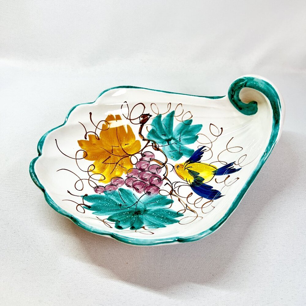 Peasant Village Italian Handcrafted Vintage Bowl Artisan Hand Painted Ceramics